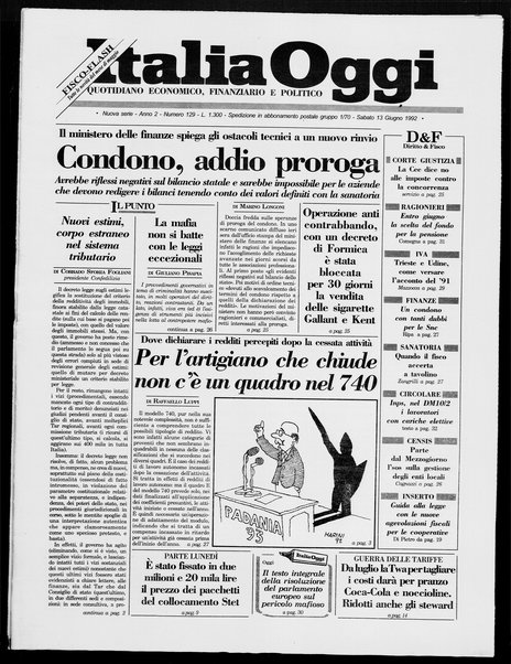 Italia oggi : quotidiano di economia finanza e politica